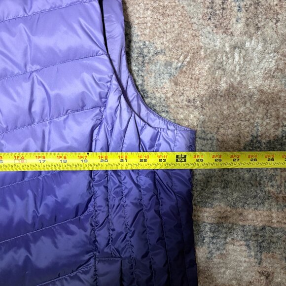 Talbots Women's Plus Full-Zip Purple Ombre Quilted Down Puffer Vest 2X Pockets - Picture 8 of 10